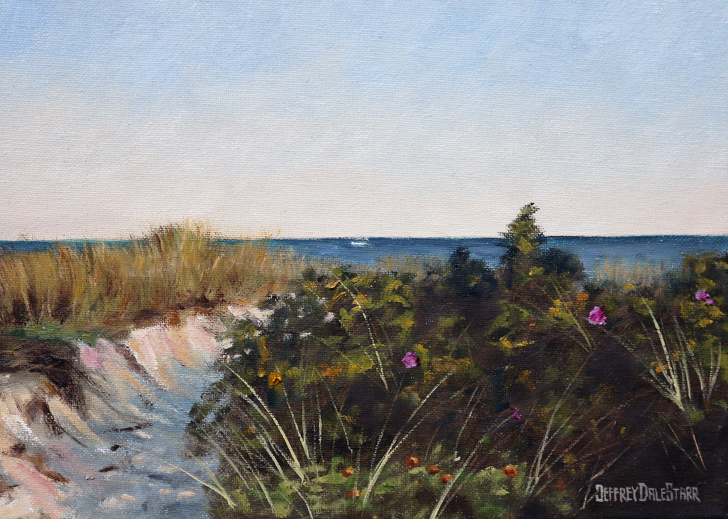 Oil painting "Entering Dowses Beach" by Jeffrey Dale Starr