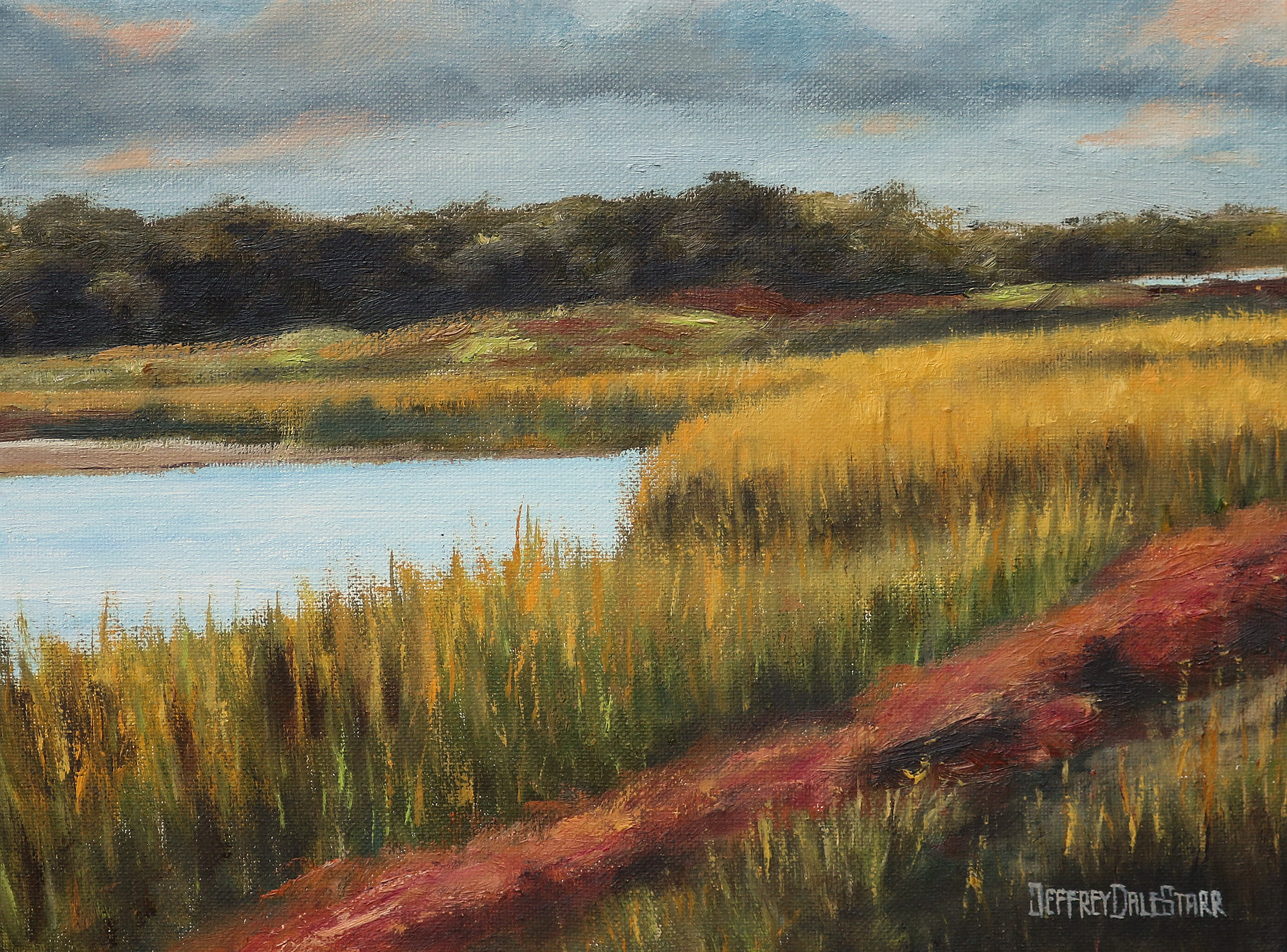 Oil painting "Grasses of Dowses Beach" by Jeffrey Dale Starr
