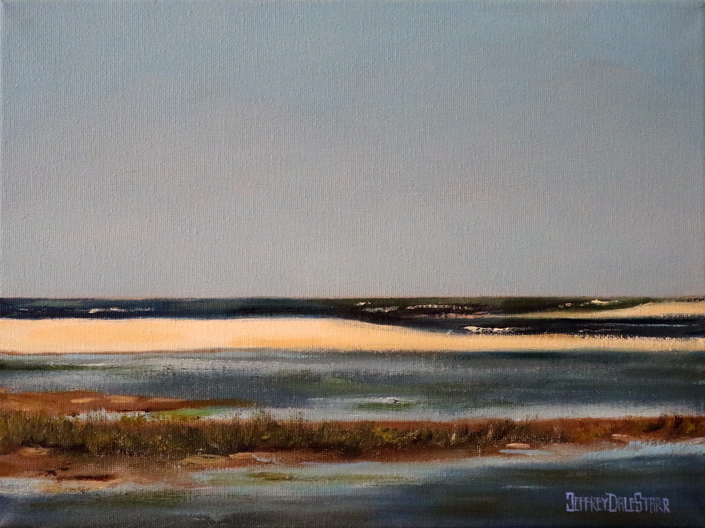Oil painting "Clear Sky Over Chatham Bars" by Jeffrey Dale Starr