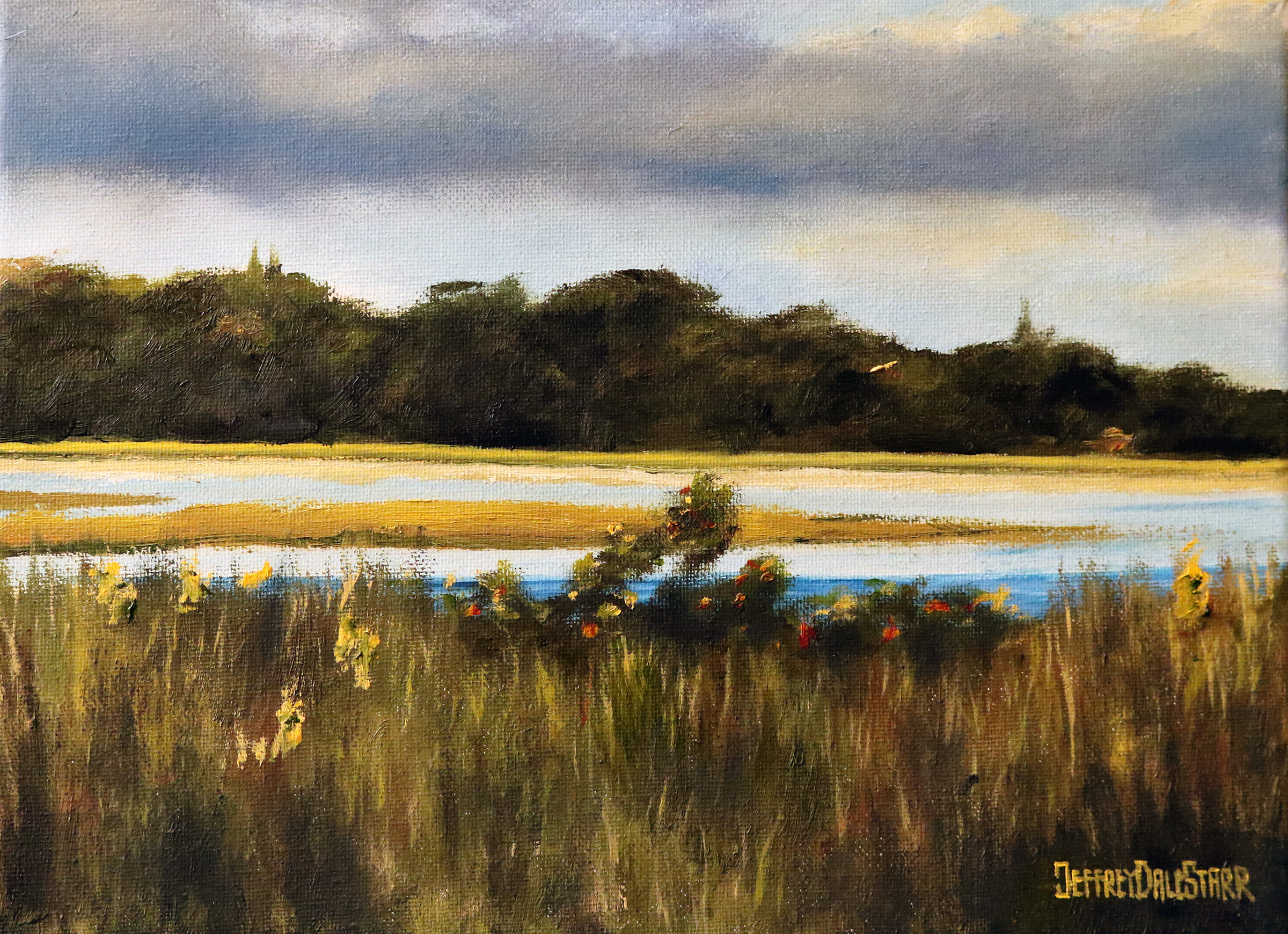 Oil painting "Grassy Trail on a Cape Cod Beach" by Jeffrey Dale Starr