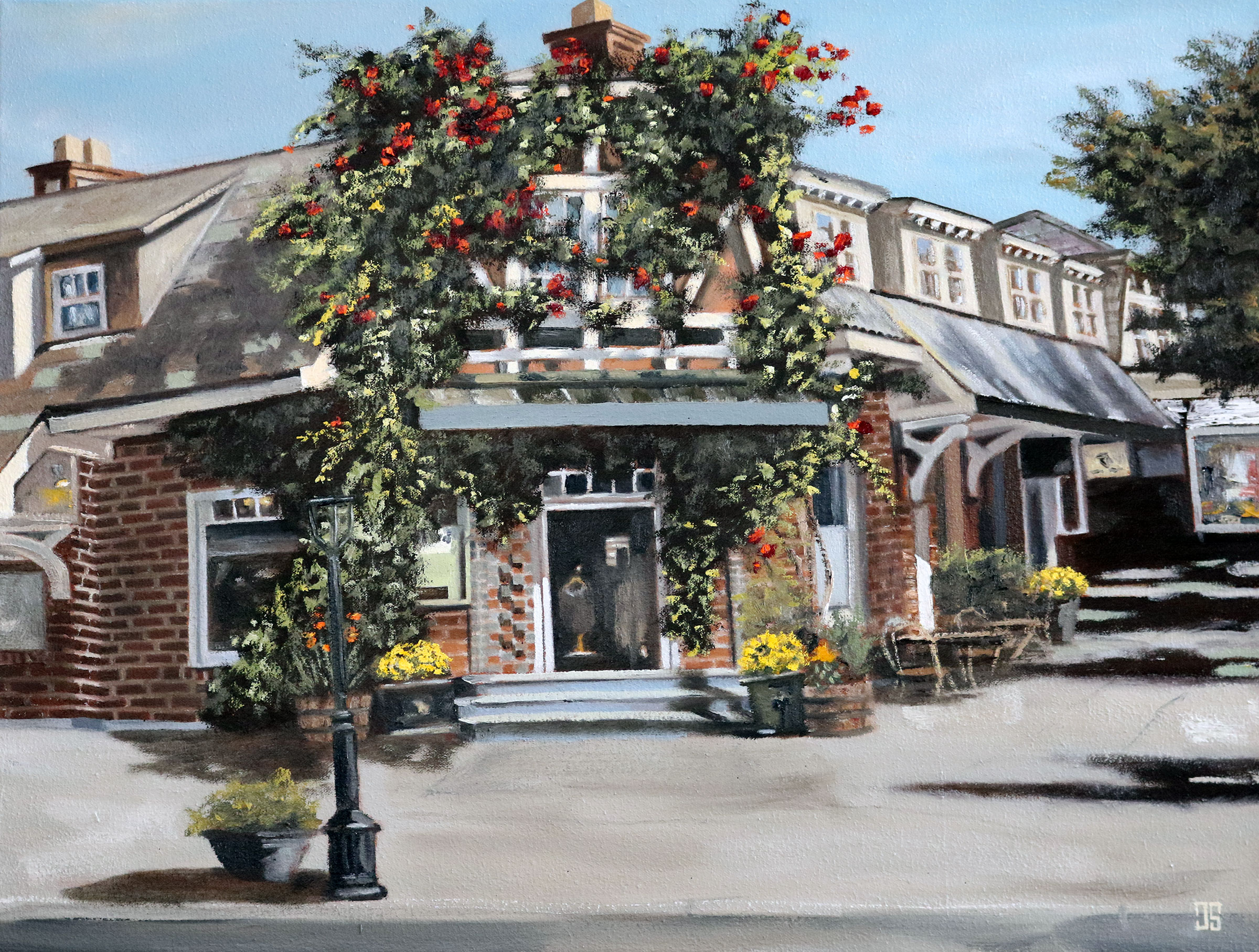Oil painting "Brick Block, Chatham" by Jeffrey Dale Starr