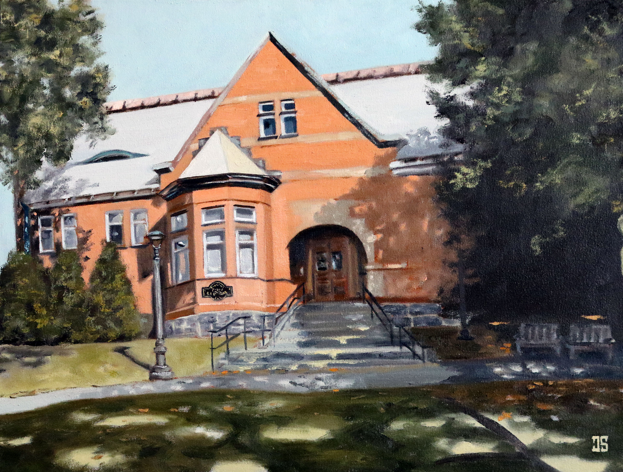 Oil painting "Eldredge Public Library, Chatham" by Jeffrey Dale Starr