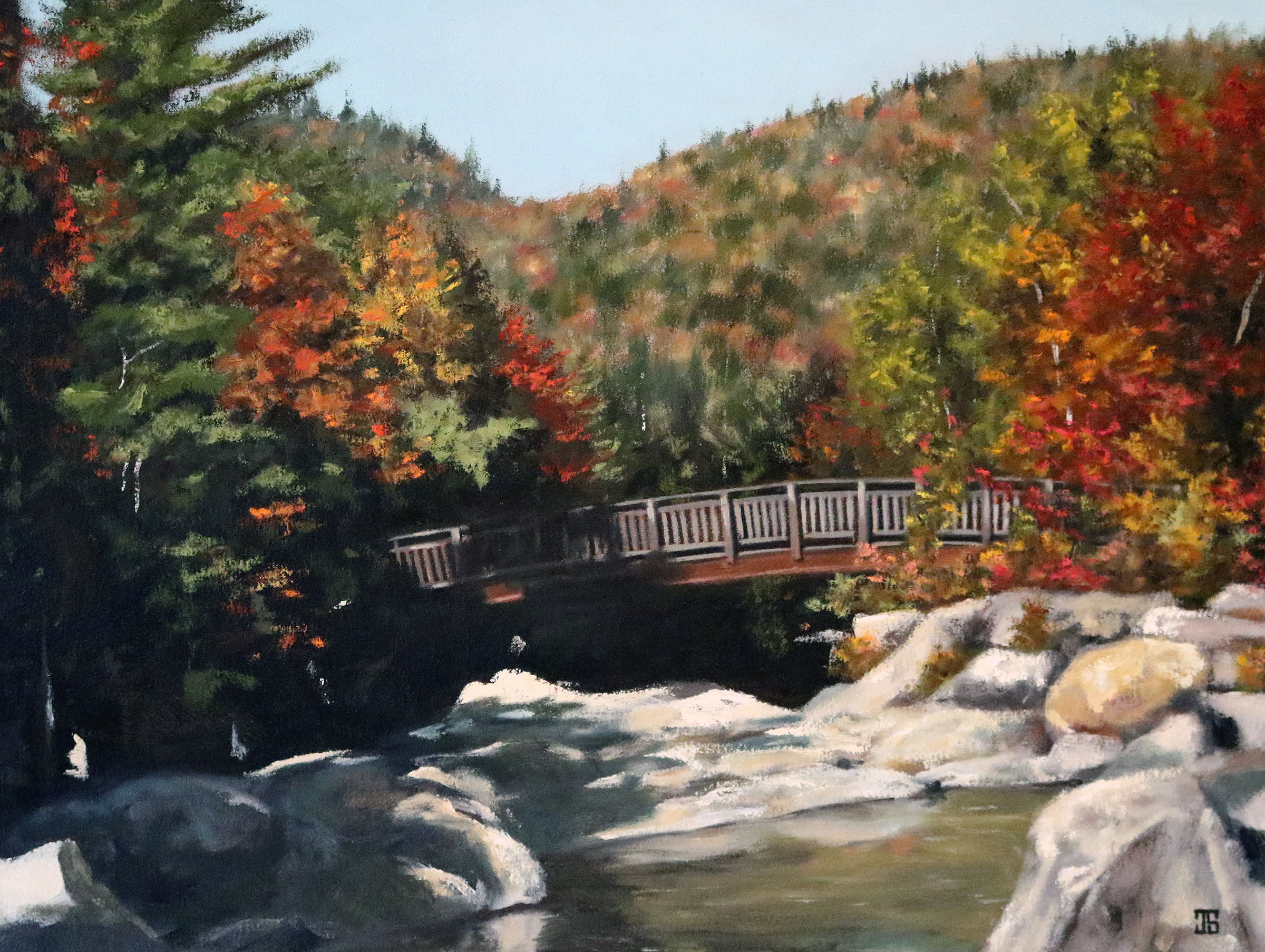 Oil painting "Rocky Gorge, White Mountain National Forest, New Hampshire" by Jeffrey Dale Starr