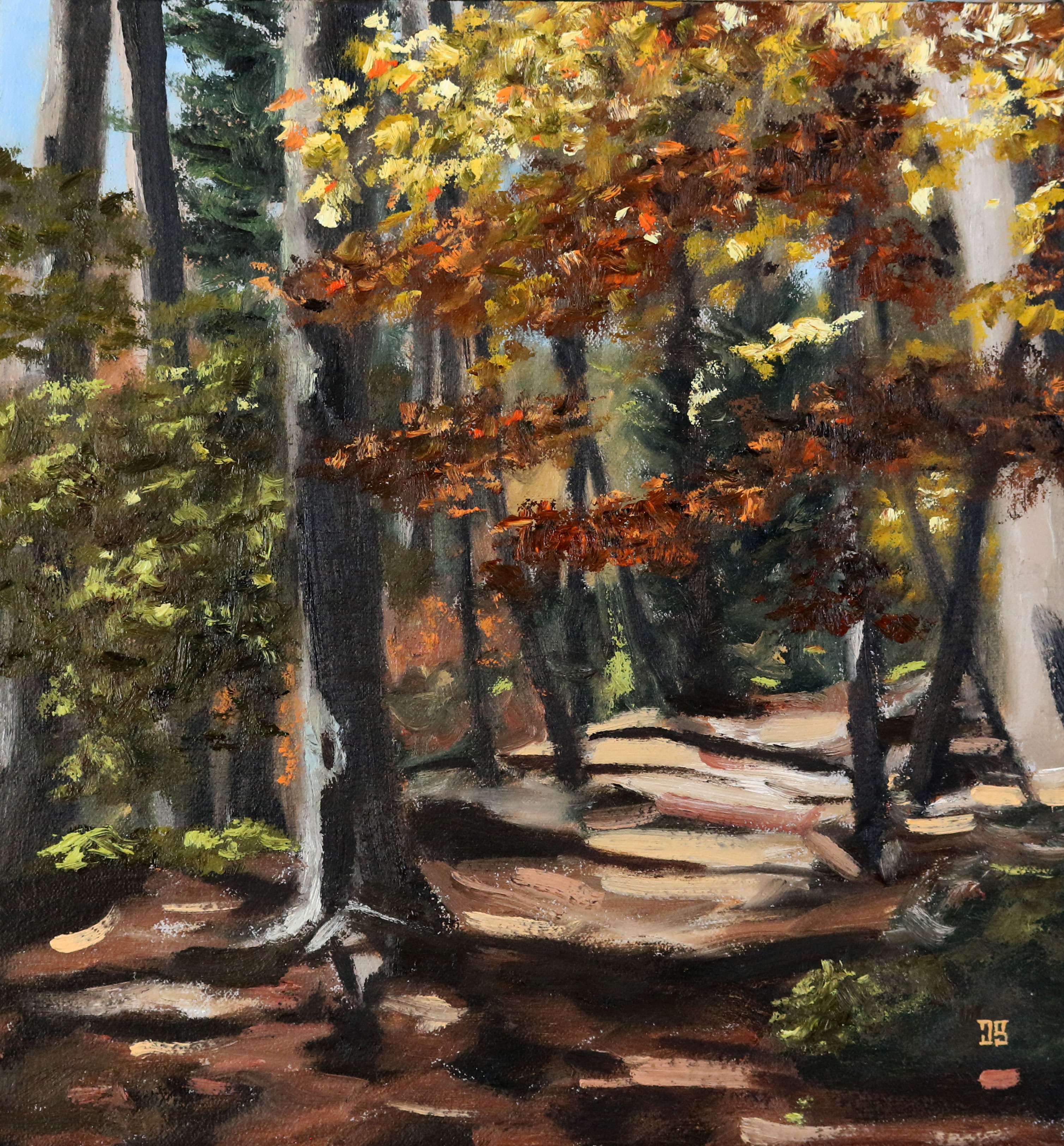 Oil painting "Autumn Trail" by Jeffrey Dale Starr
