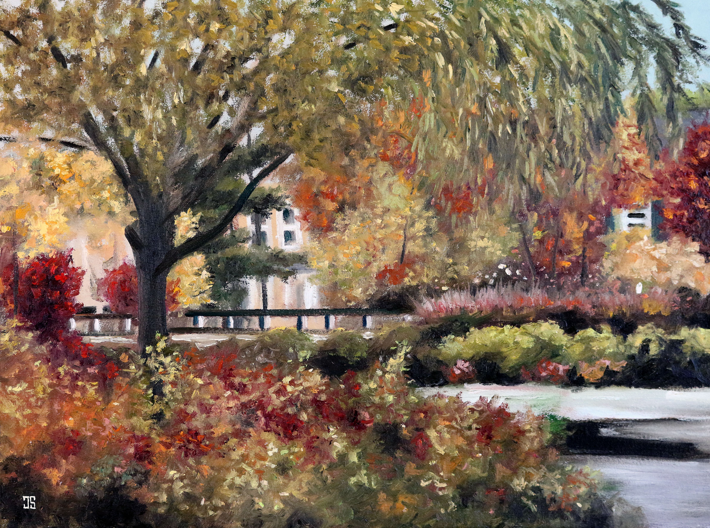 Oil painting "Monet Garden, Mirbeau Spa" by Jeffrey Dale Starr
