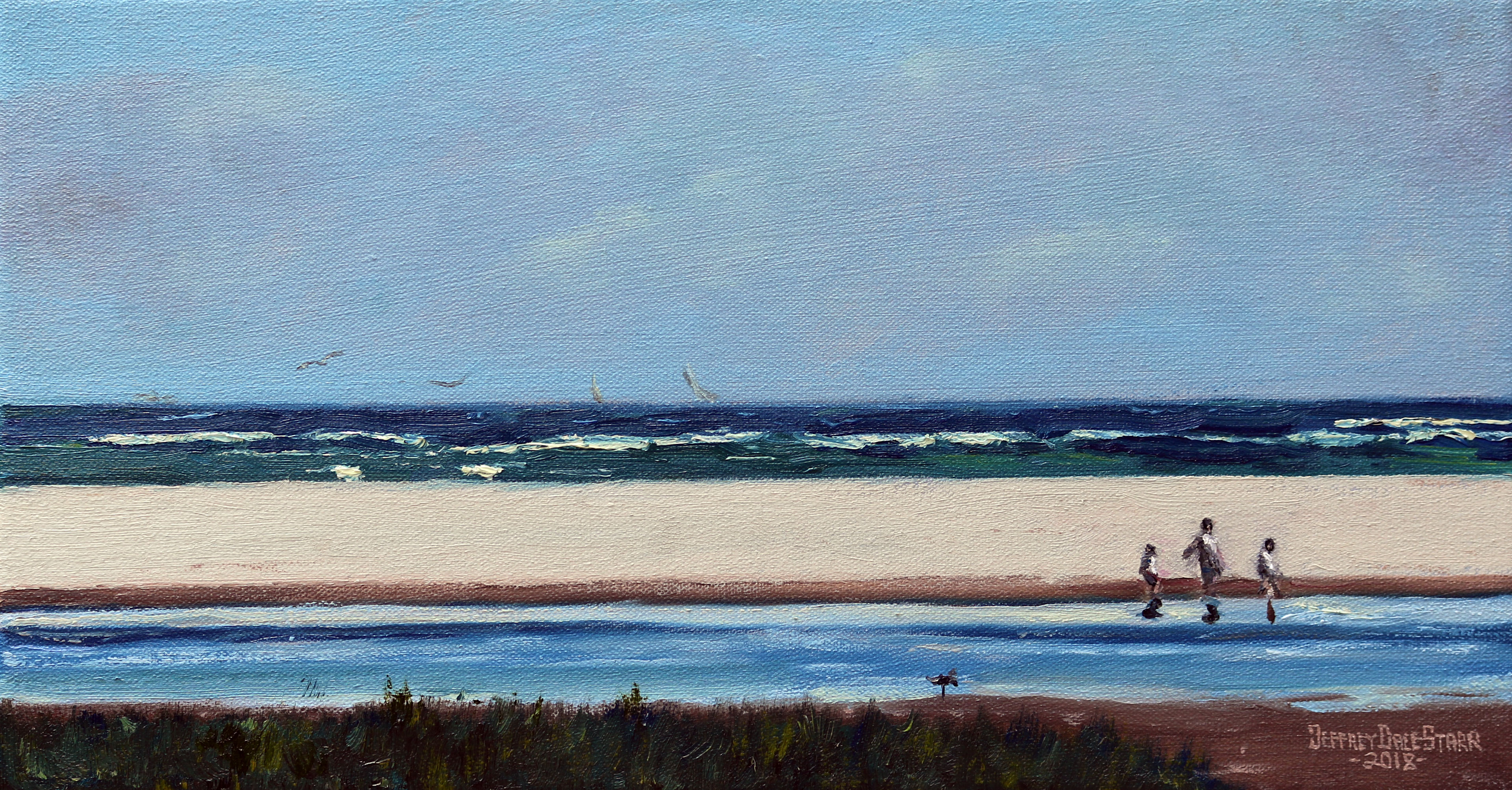 Oil painting "Breezy Afternoon on Cape Cod" by Jeffrey Dale Starr