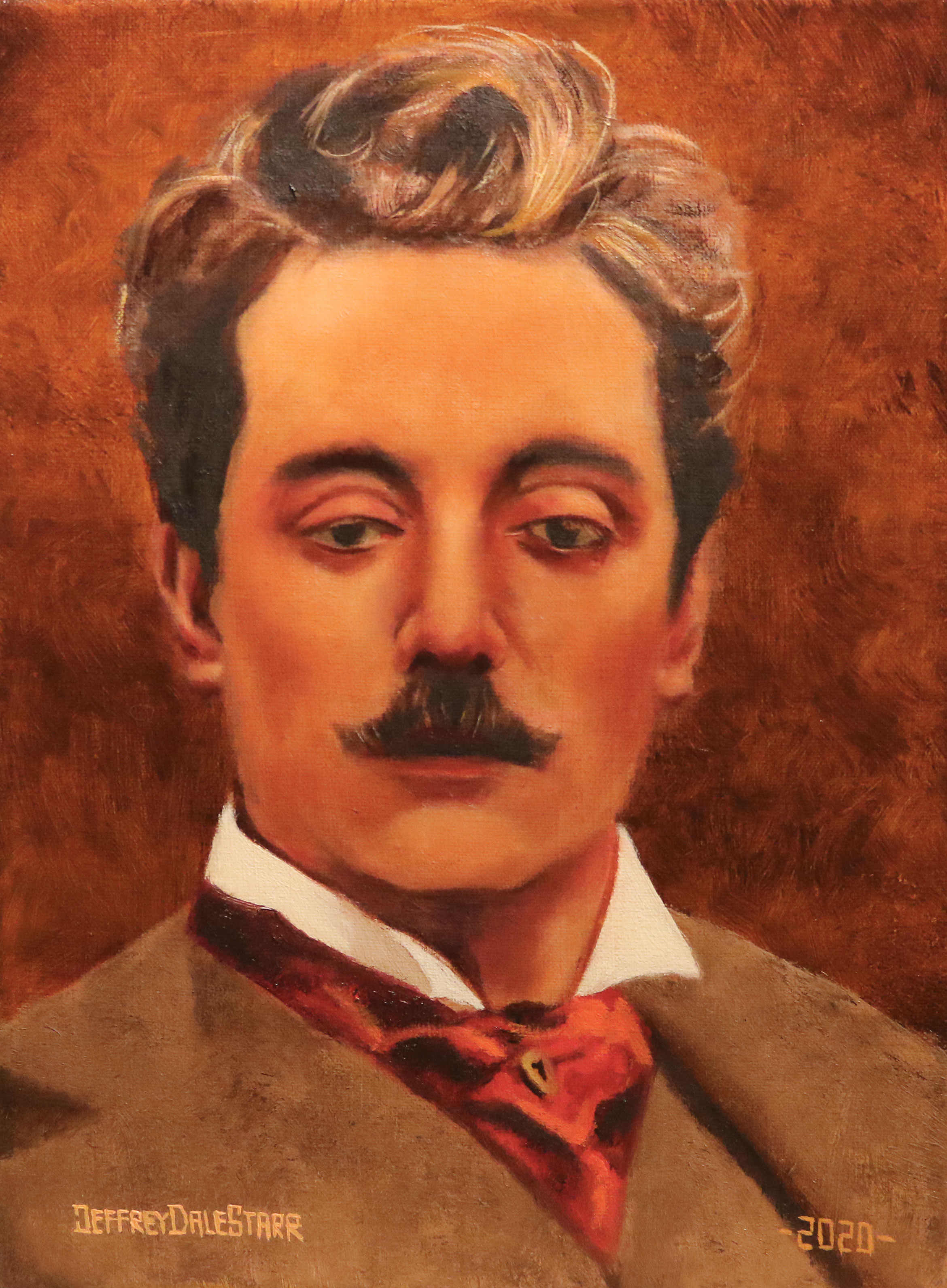 Oil painting &quot;Giacomo Puccini&quot; by Jeffrey Dale Starr