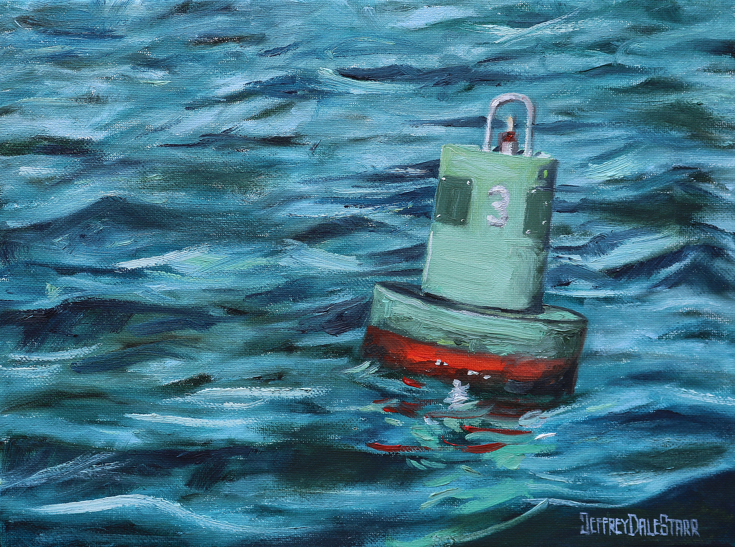 Oil painting "Buoy No. 3" by Jeffrey Dale Starr