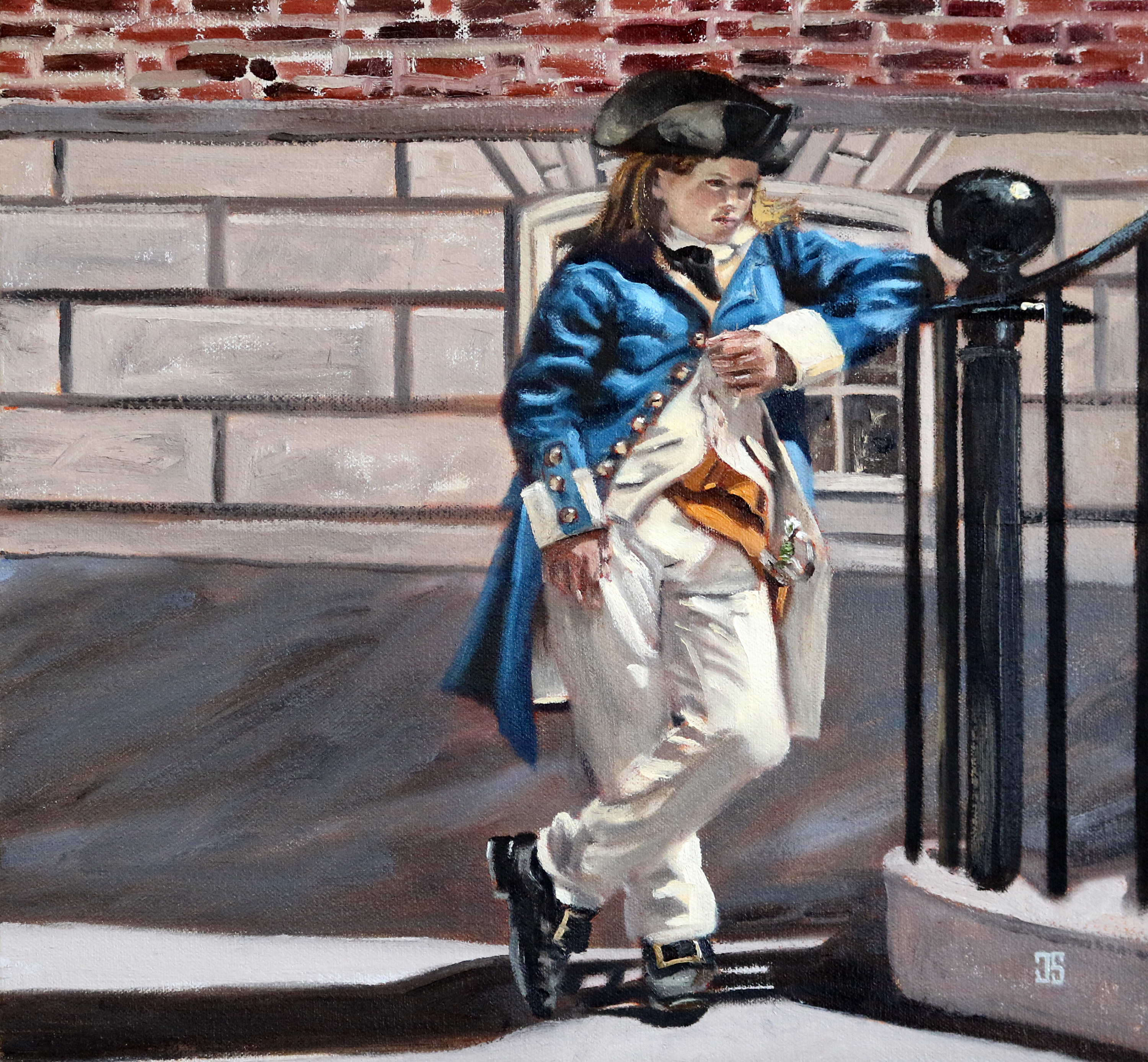 Oil painting "The Boy Soldier" by Jeffrey Dale Starr