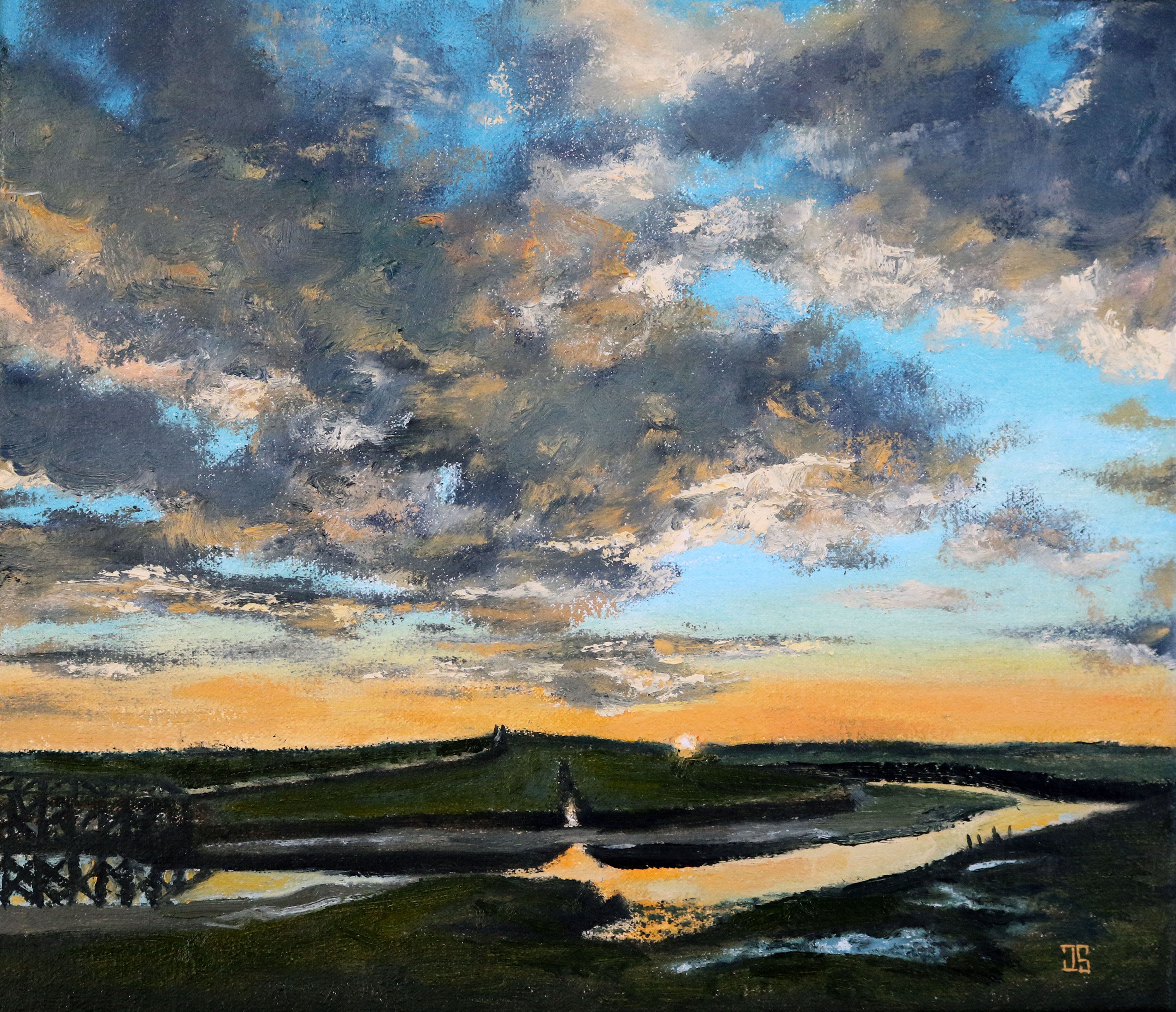 Oil painting "Sunrise on the Marsh" by Jeffrey Dale Starr
