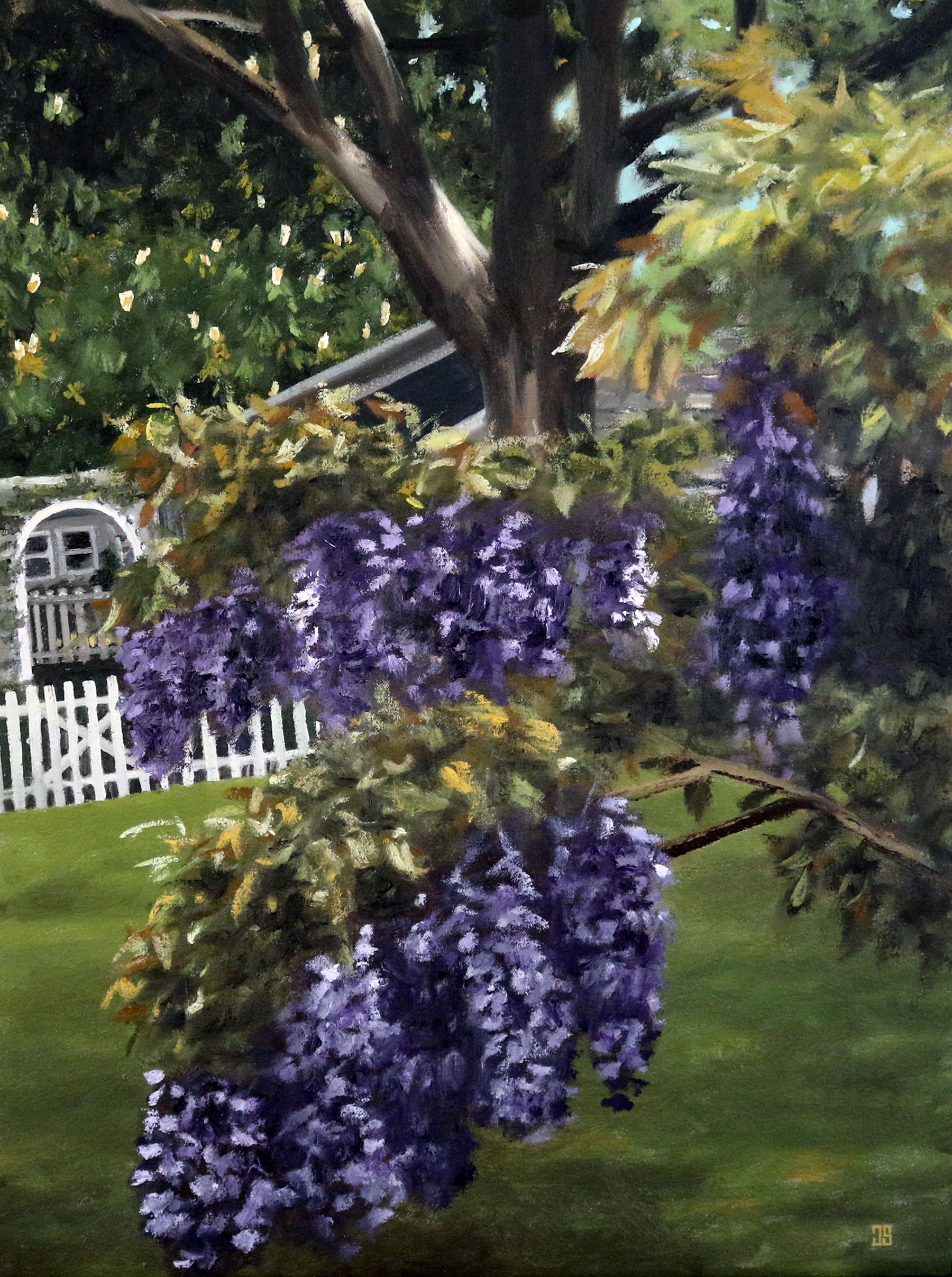 Oil painting "Wisteria in Osterville" by Jeffrey Dale Starr
